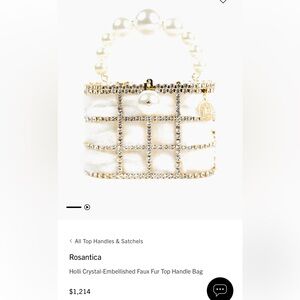 Rosantica
Holli Crystal & Pearl Top-Handle Bag new with dust bag